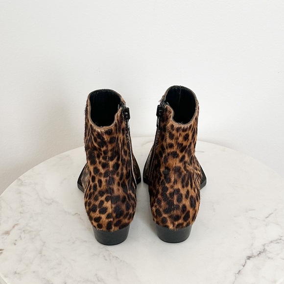 FRAME NEW Le Maddox Calf Skin Leopard Print Zip Bootie Size 36 EU 5.5 US - Picture 7 of 9
